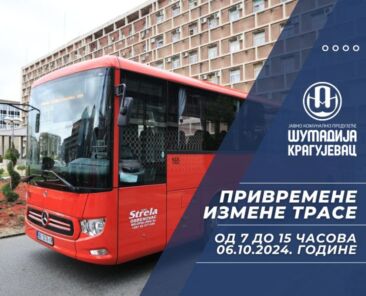 03.10.24 - privremene izmene trase za 06.10.24 - kgbus